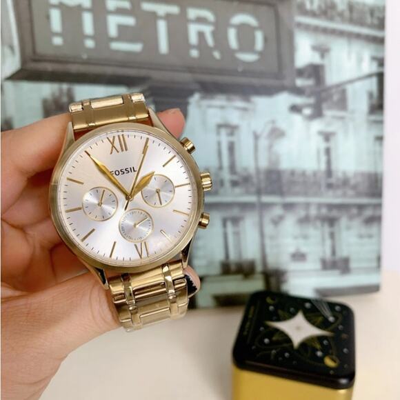 Fossil BQ2809 Fenmore Multifunction Gold-Tone Stainless Stee - Picture 6 of 6